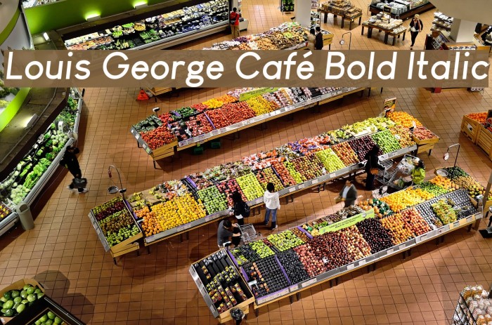 Louis George Café Bold Italic Font examples