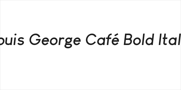 Louis George Café Bold Italic Logo