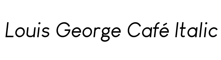 Louis George Café Italic  Free Fonts Download