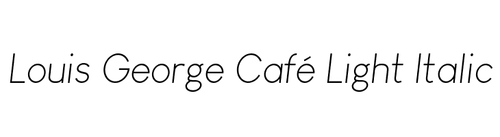 Louis George Café Light Italic Font