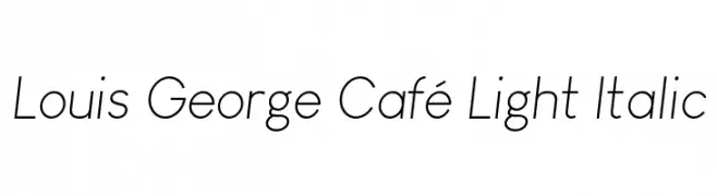 Louis George Café Light Italic  Скачать бесплатные шрифты