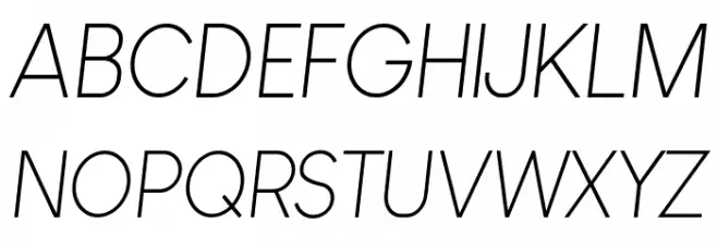 Louis George Café Light Italic Caratteri MAIUSCOLE