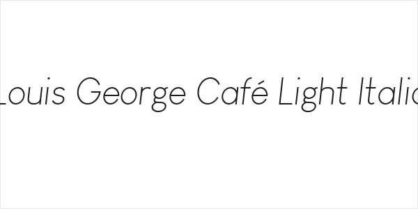Louis George Café Light Italic Logo