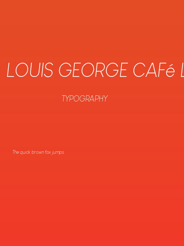 Louis George Café Light Italic Poster