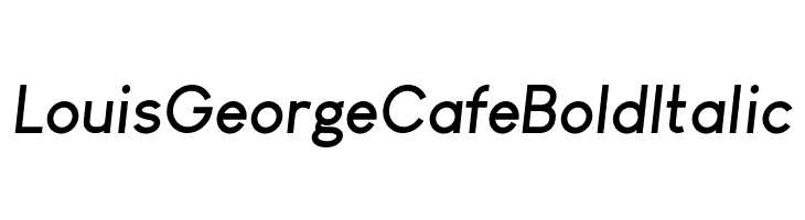Louis George Cafe Bold Italic  Frei Schriftart Herunterladen