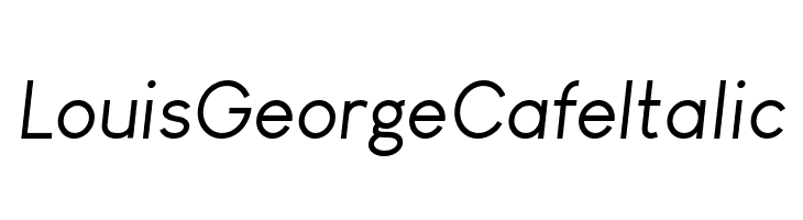 Louis George Cafe Italic  Fuentes Gratis Descargar