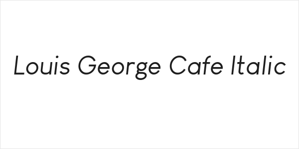 Louis George Cafe Italic Logo