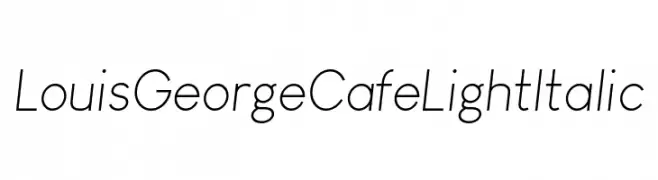 Louis George Cafe Light Italic  Free Fonts Download