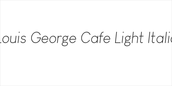 Louis George Cafe Light Italic Logo
