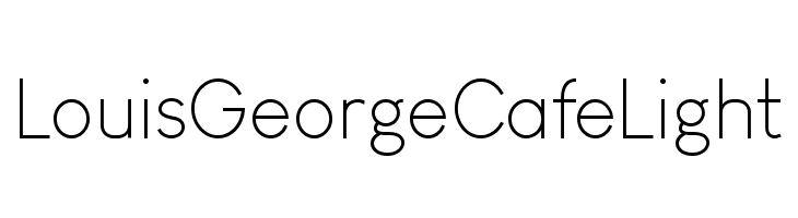 Louis George Cafe Light  Frei Schriftart Herunterladen