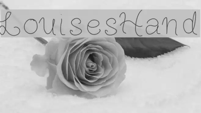 LouisesHand Font examples