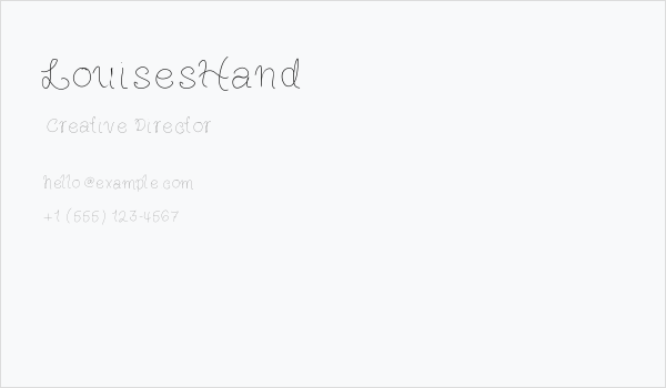 LouisesHand Business Card