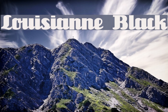 Louisianne Black Font examples