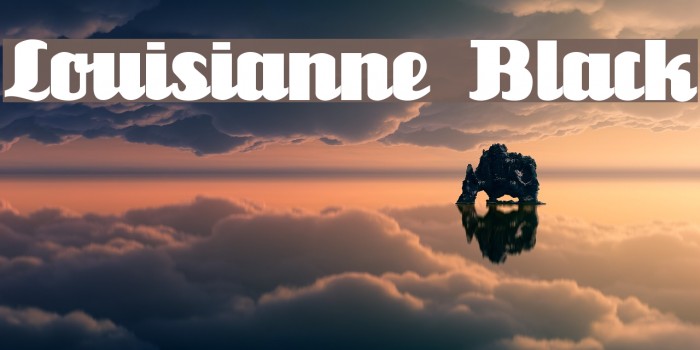 Louisianne Black Font examples