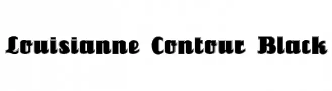 Louisianne Contour Black  Frei Schriftart Herunterladen