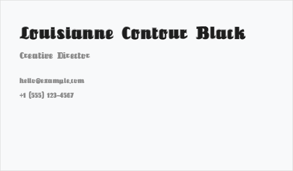 Louisianne Contour Black Business Card