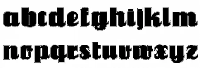 Louisianne Contour Black Schriftart Kleinbuchstaben