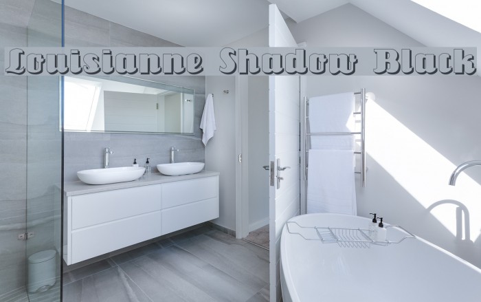 Louisianne Shadow Black Font examples