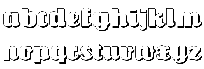 Louisianne Shadow Black Font LOWERCASE