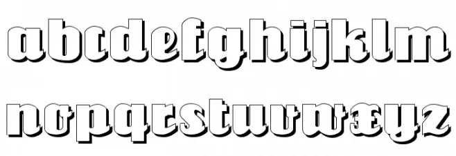 Louisianne Shadow Black Schriftart Kleinbuchstaben