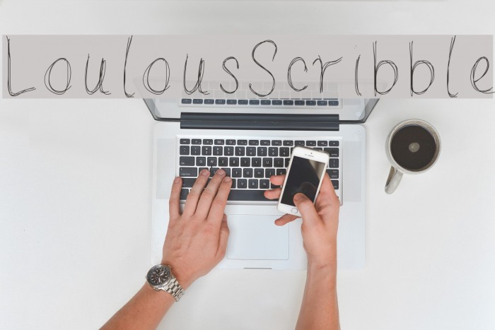 LoulousScribble Font examples
