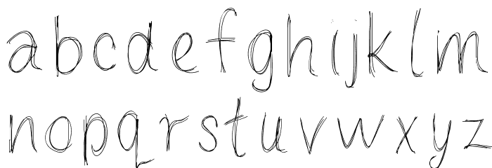 LoulousScribble Font LOWERCASE