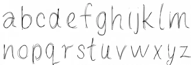 LoulousScribble Caratteri MINUSCOLO