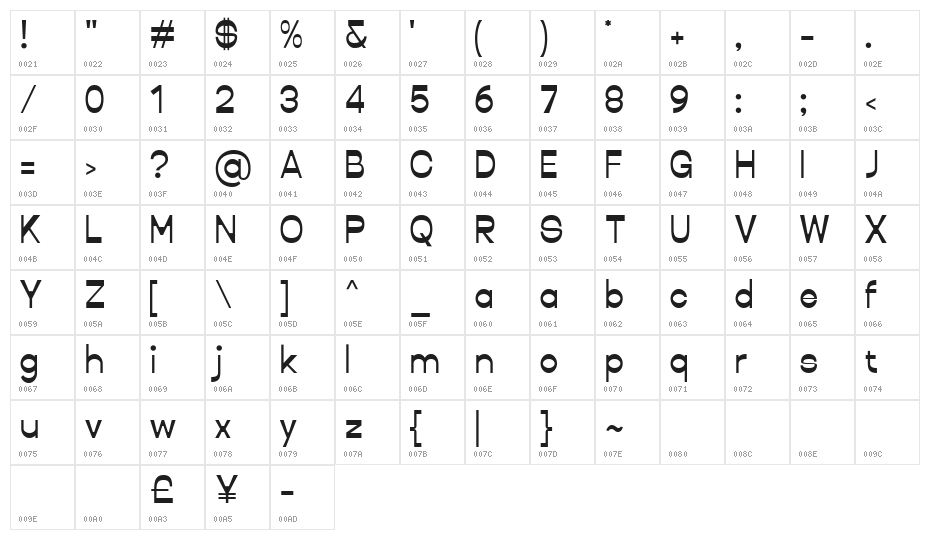 Lousie Dayton Free Personal Use Regular Character Map