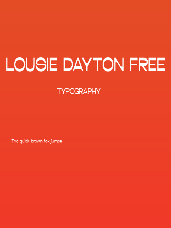 Lousie Dayton Free Personal Use Regular Poster