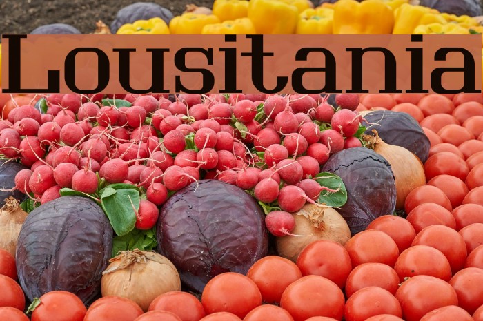 Lousitania Font examples