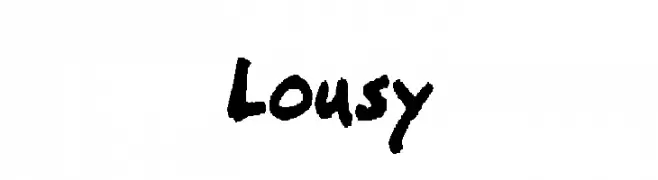 Lousy  Frei Schriftart Herunterladen