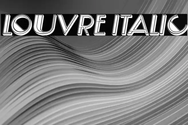 Louvre Italic Font examples