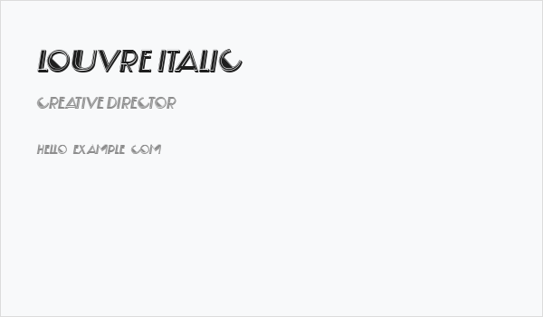 Louvre Italic Business Card