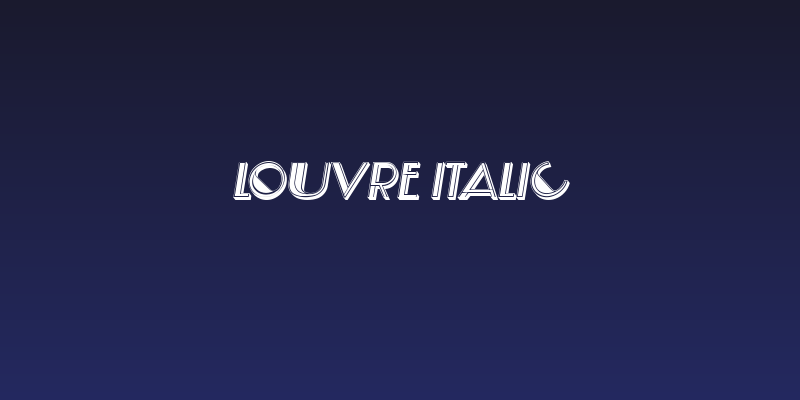 Louvre Italic Social Header