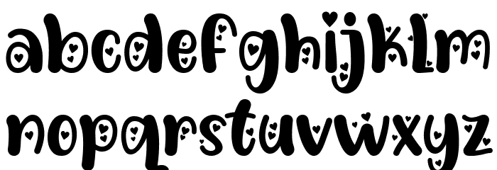Lova Bear Two Font LOWERCASE