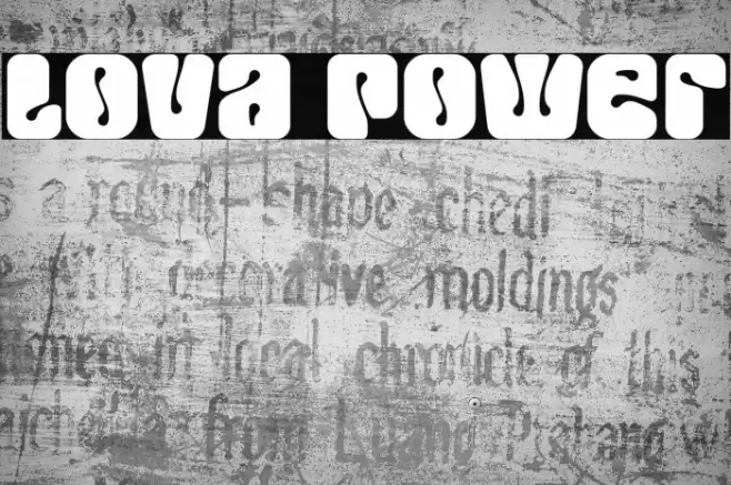 Lova Power Font examples