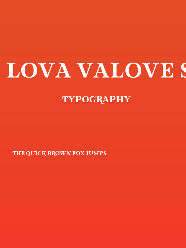 Lova Valove Serif Poster