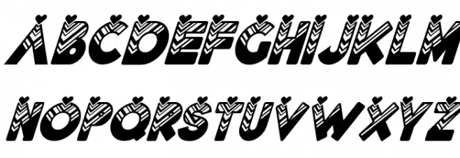 Lovantine Black italic Fuentes MAYÚSCULAS