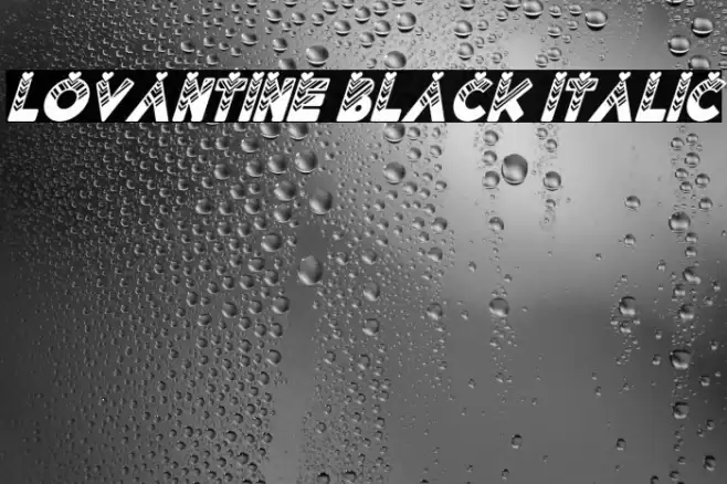 Lovantine Black italic Font examples