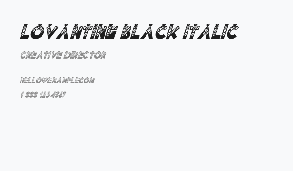 Lovantine Black italic Business Card