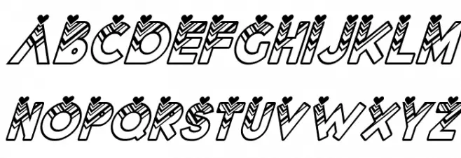 Lovantine italic Schriftart Groß