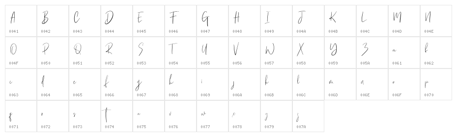 Lovas Free Character Map