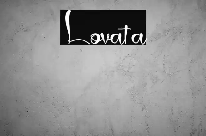 Lovata Font examples