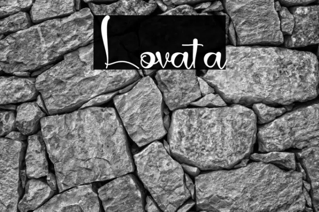 Lovata Font examples