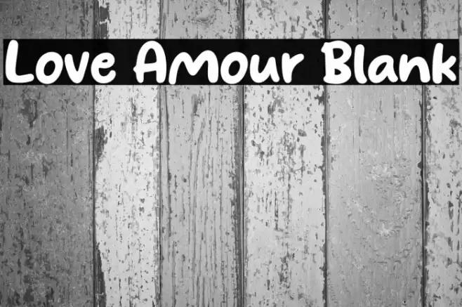 Love Amour Blank Caratteri examples