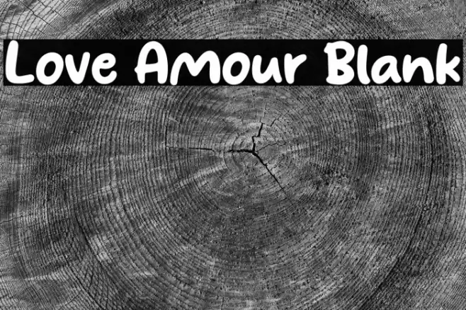 Love Amour Blank Caratteri examples
