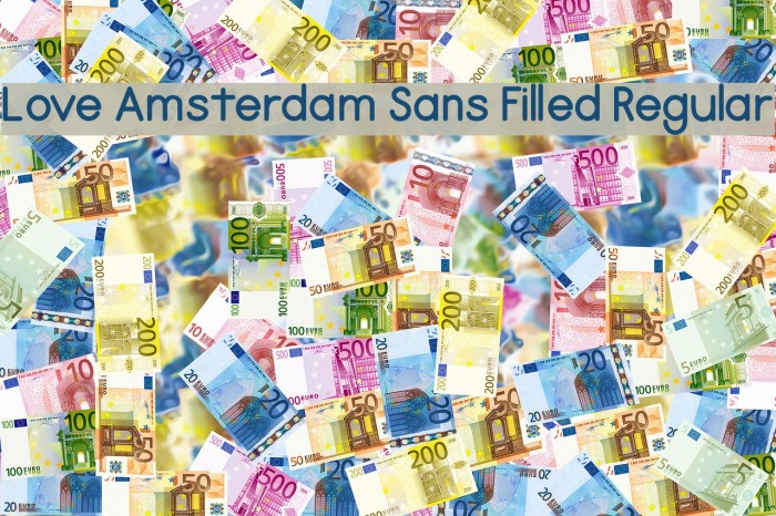 Love Amsterdam Sans Filled Regular Font examples