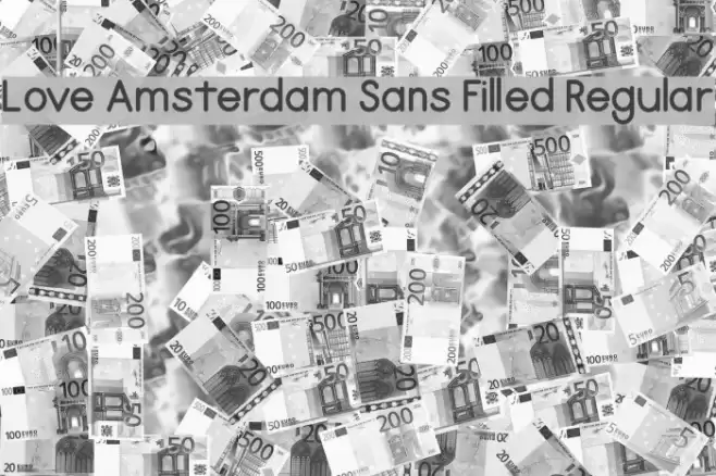 Love Amsterdam Sans Filled Regular Polices examples