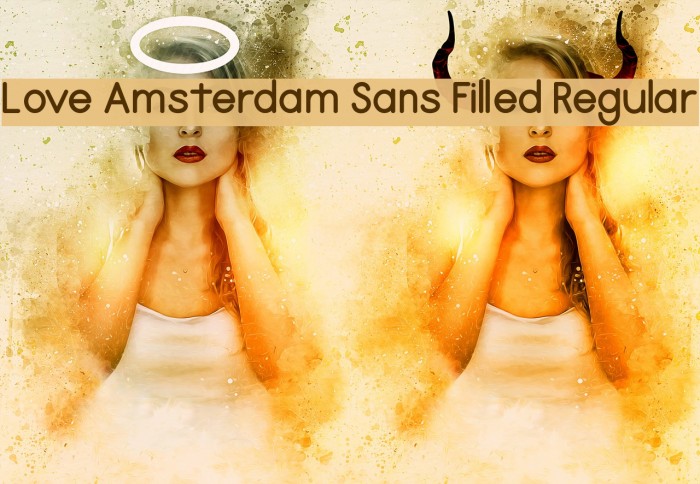 Love Amsterdam Sans Filled Regular Font examples
