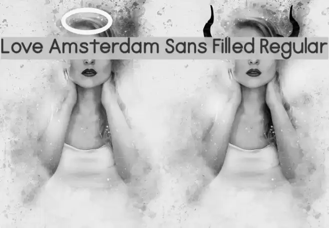 Love Amsterdam Sans Filled Regular Polices examples